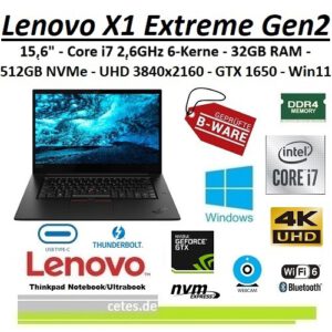 Lenovo Thinkpad X1 Extreme Gen2 - B-Ware